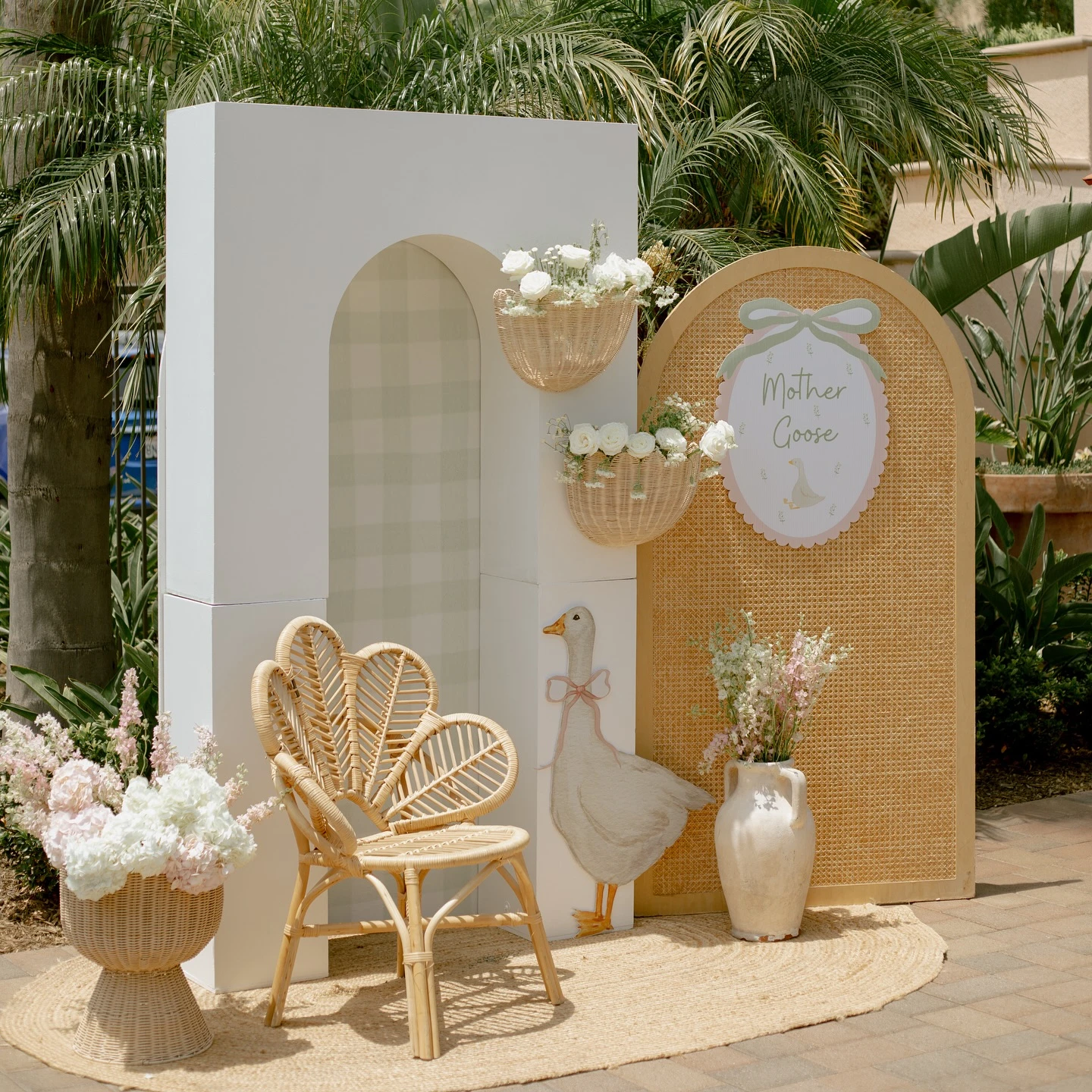 10. Natural Rattan Backdrop