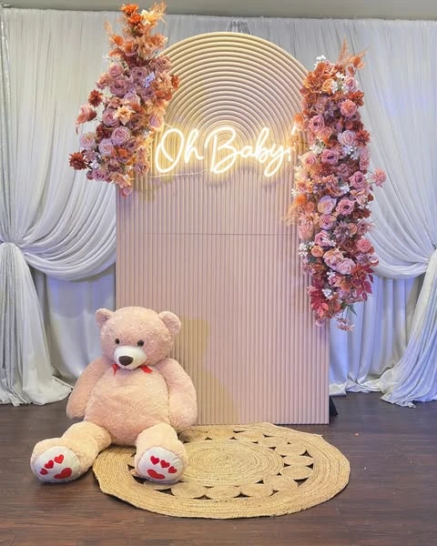 12. Neon Sign on Backdrop