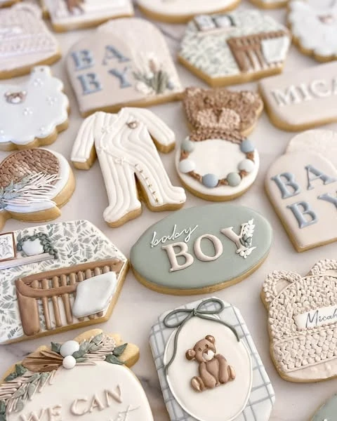 24. Muted Boho-Themed Cookies