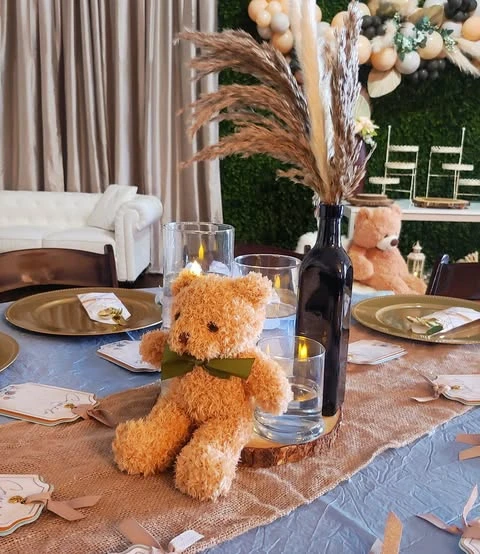 43. Individual Teddy Bear Centerpieces