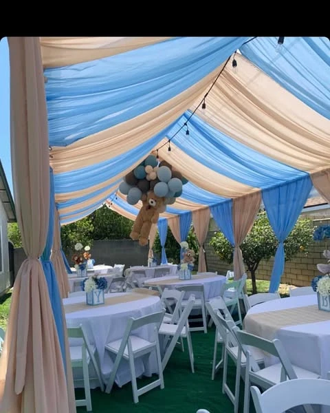 7. Draped Tent Ceiling