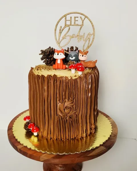 13. Tree Bark Buttercream Cake