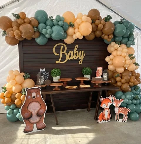 5. Dark Wood Dessert Backdrop