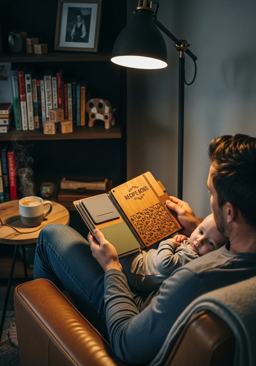 37. Wooden Engraved Recipe Journal
