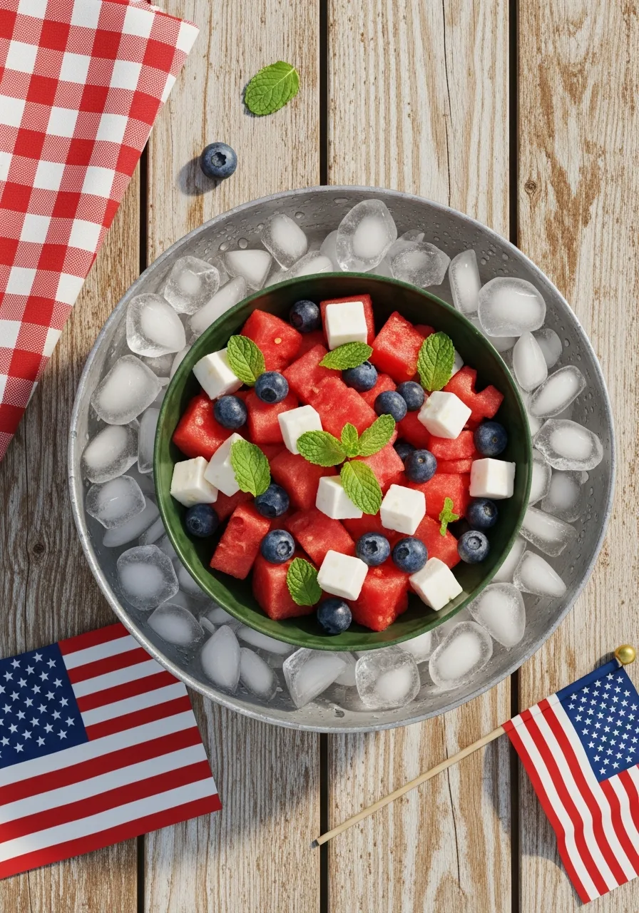 11. Watermelon Feta Blueberry Salad