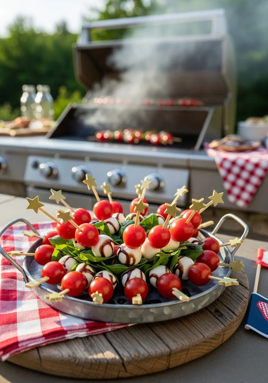 22. Caprese Skewers with Balsamic