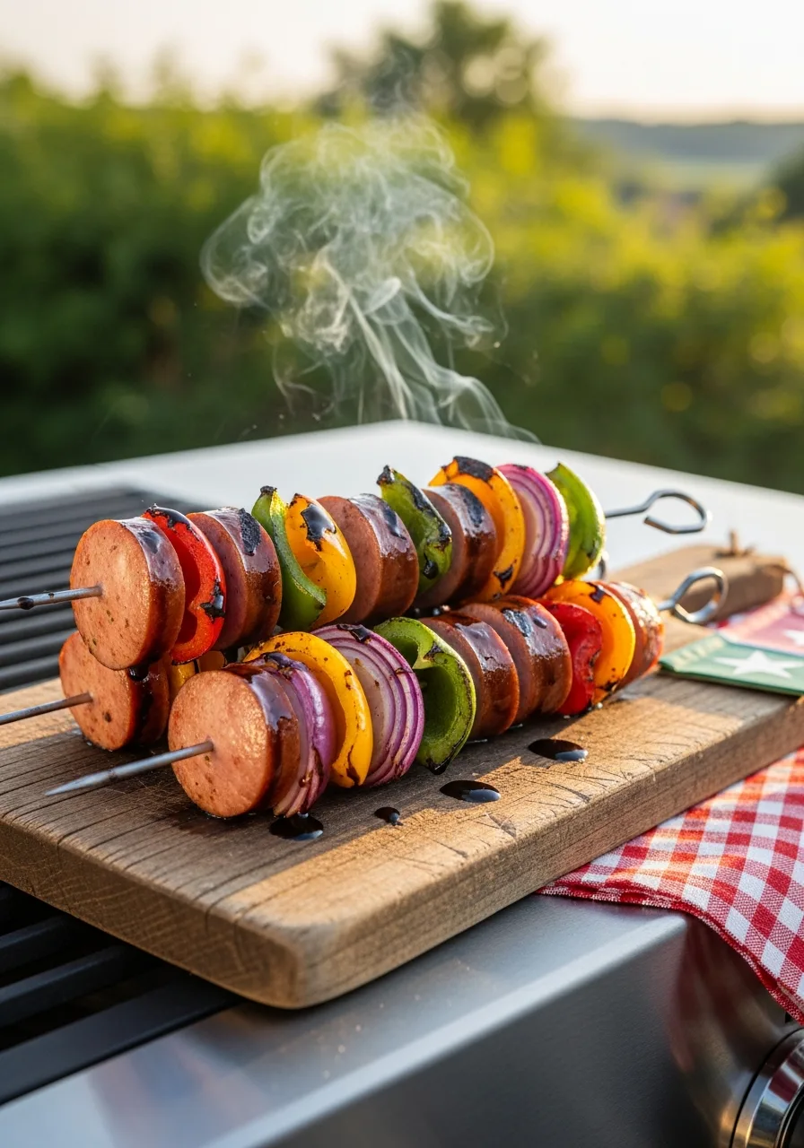 25. Sausage and Pepper Kabobs