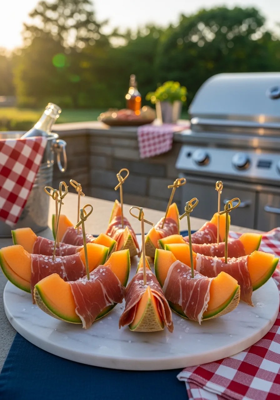 27. Prosciutto Wrapped Melon Wedges