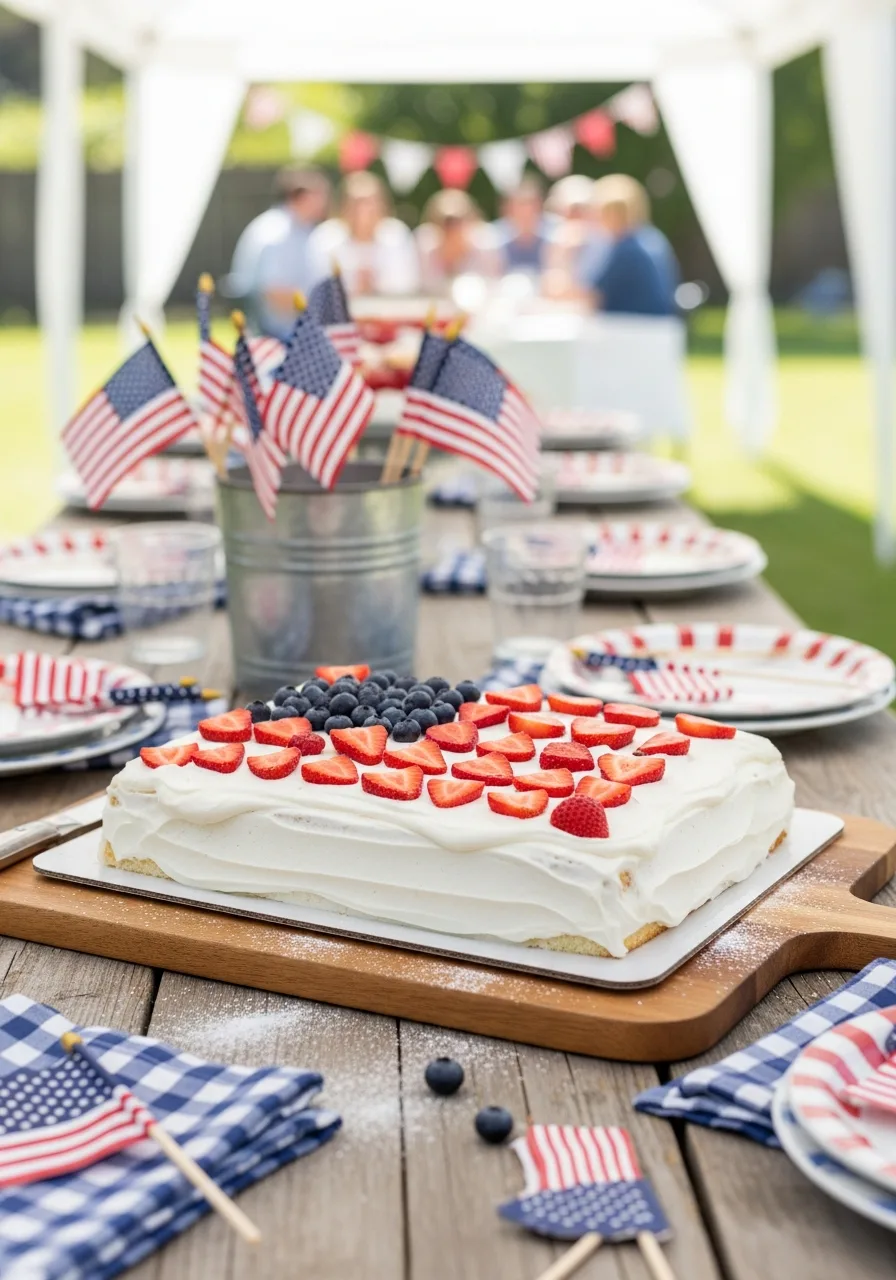 33. Red White and Blue Cake