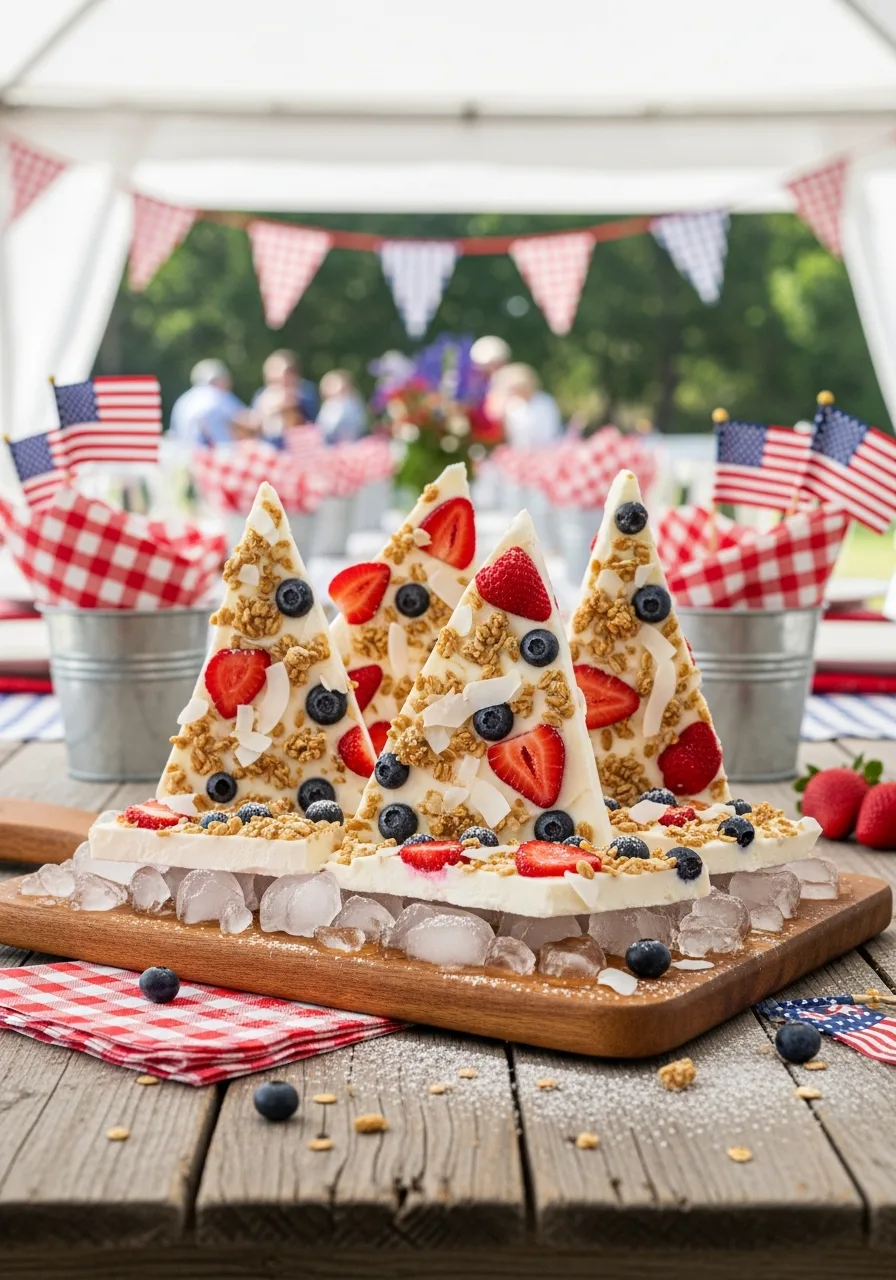 37. Frozen Yogurt Berry Bark