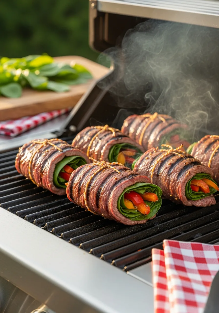 50. Marinated Flank Steak Rolls