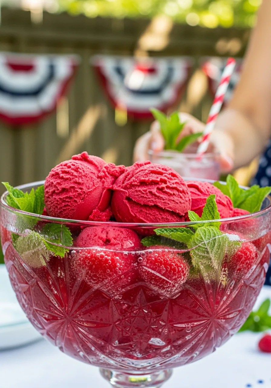 22. Raspberry Sorbet Punch