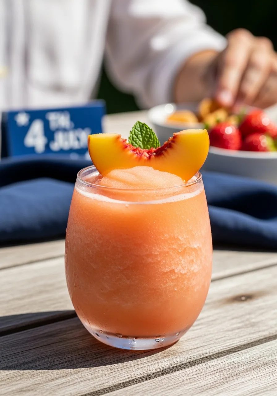 6. Frozen Peach Bellini Mocktail