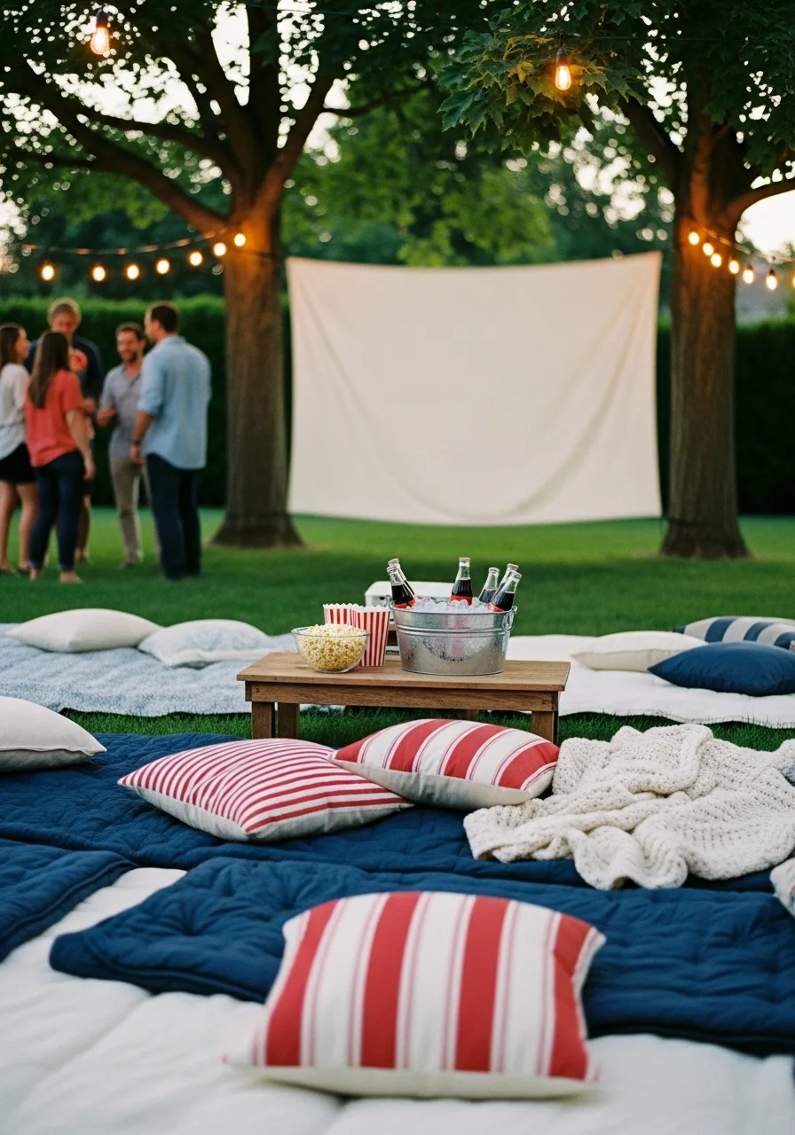 13. Backyard Movie Setup