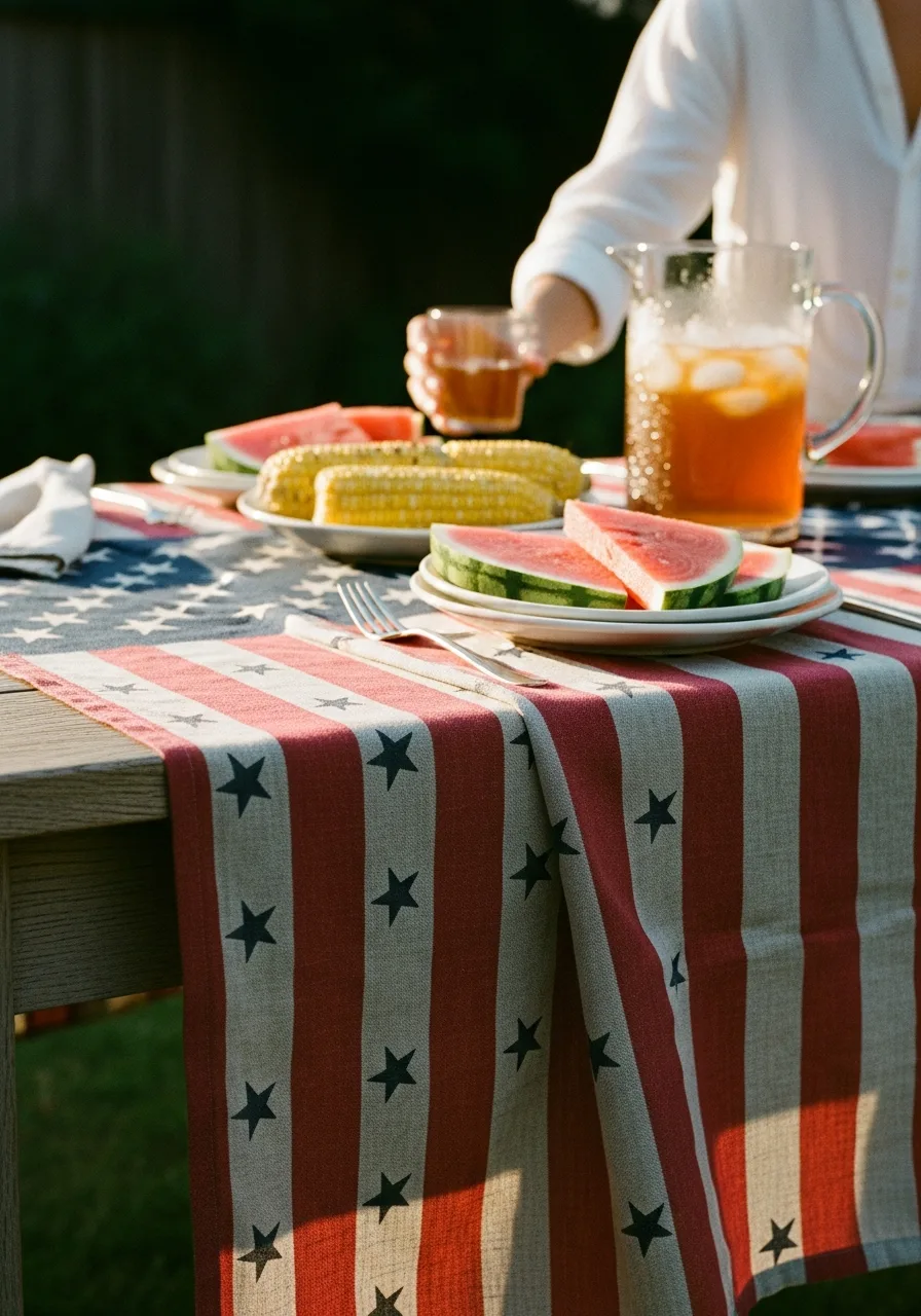 27. Flag Patterned Tablecloth