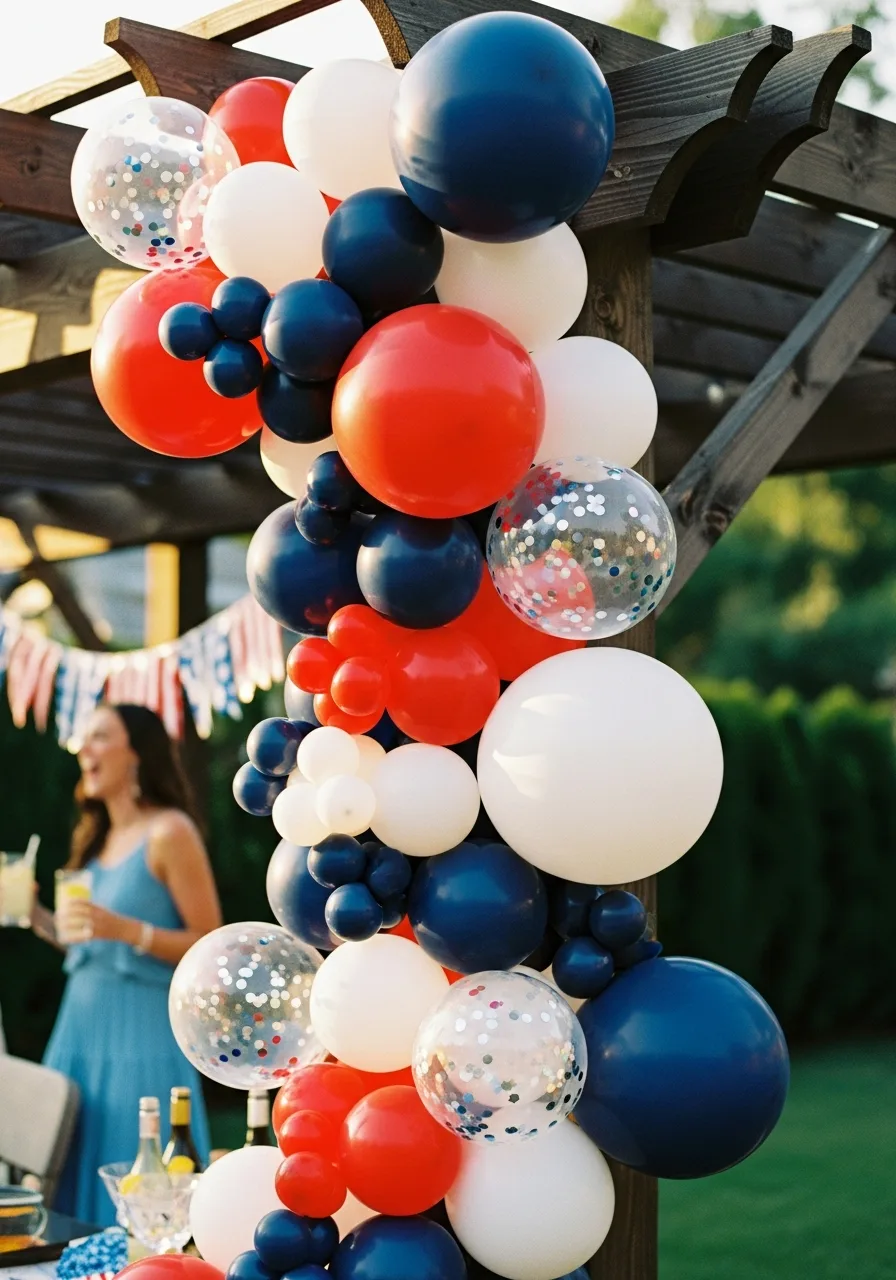 30. Patriotic Balloon Garland