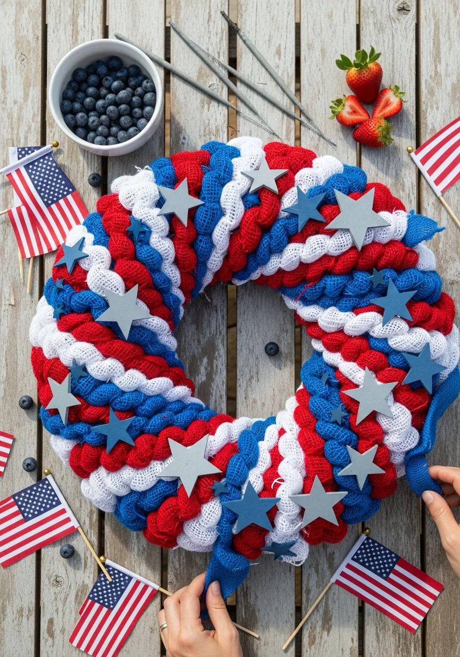 34. Patriotic Door Wreath