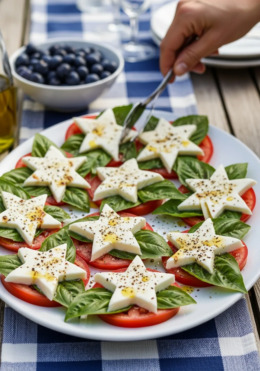 41. Caprese Salad Stars