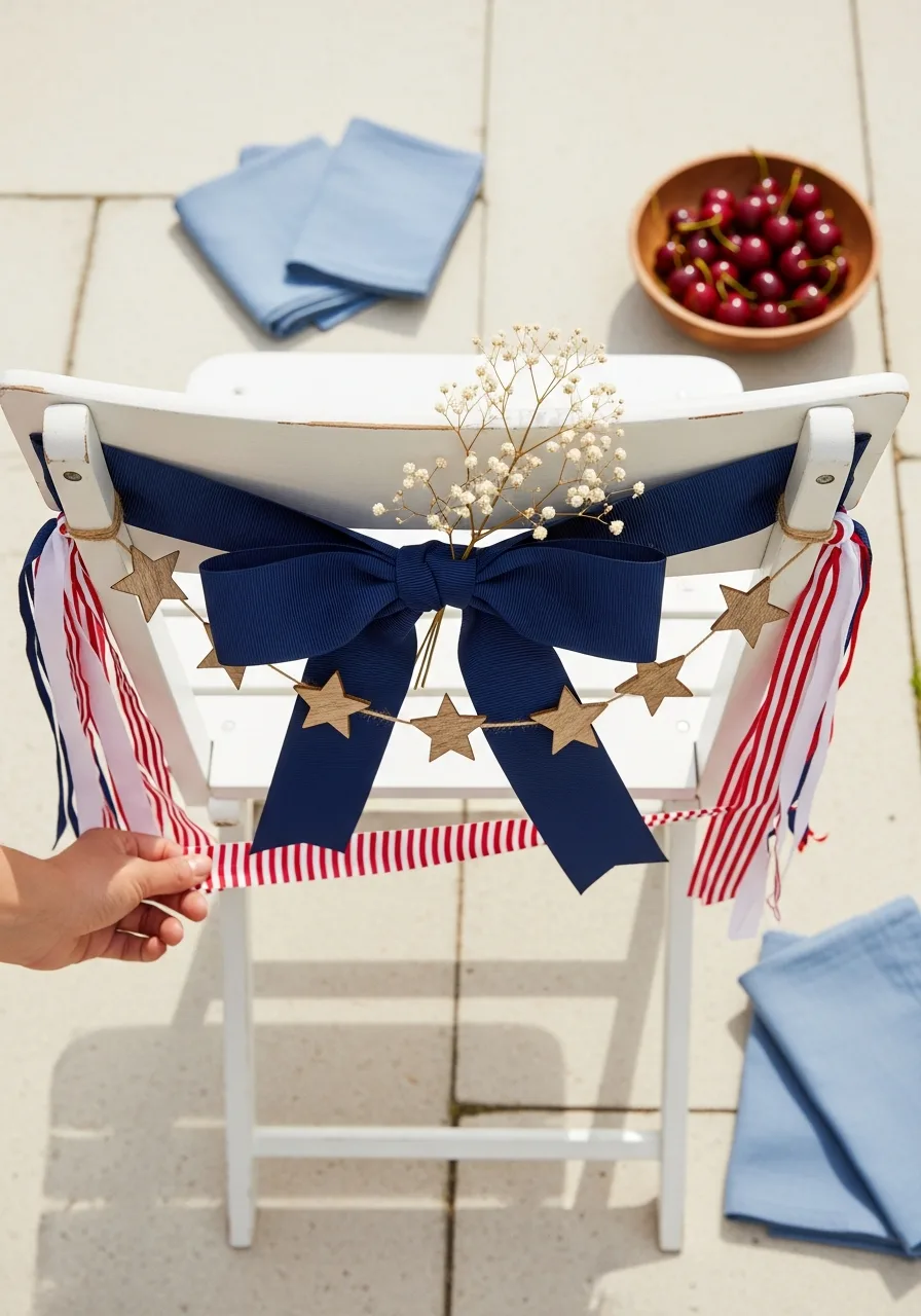 54. Patriotic Chair Decor