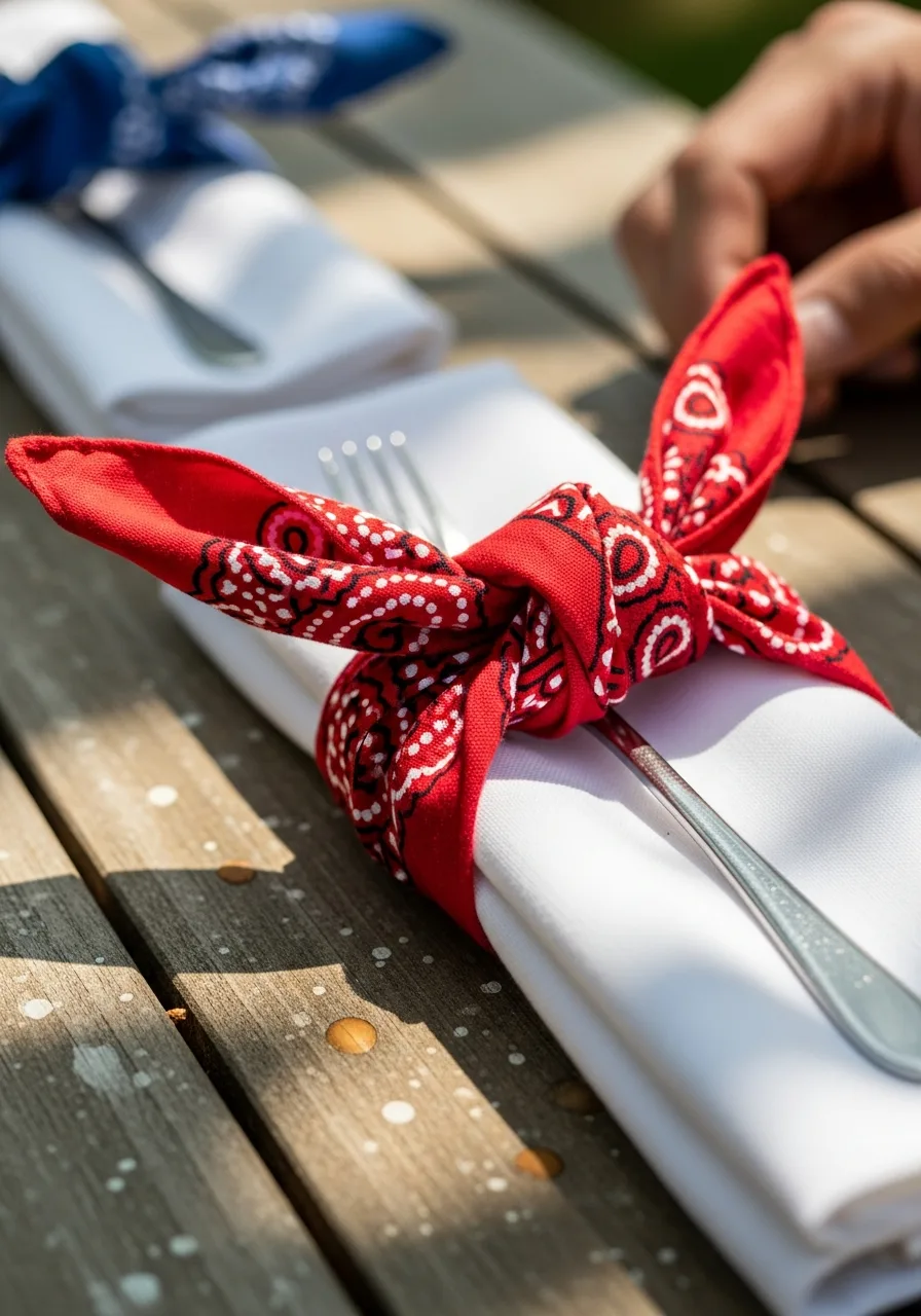 9. Bandana Napkin Ties