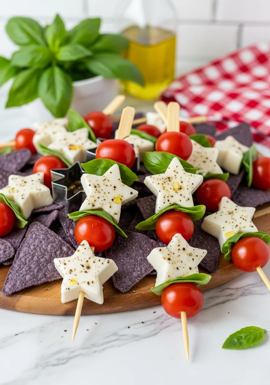 11. Caprese Star Skewers