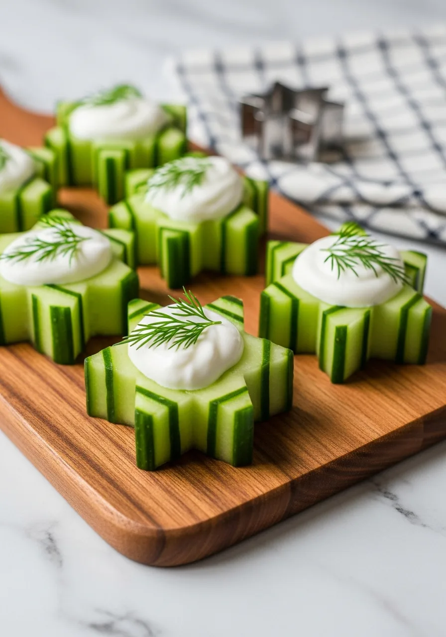 14. Chilled Star Cucumber Bites