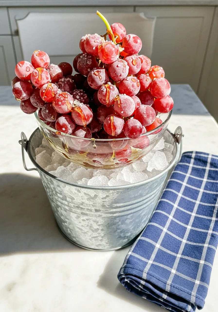 18. Frozen Grapes with Honey Salt