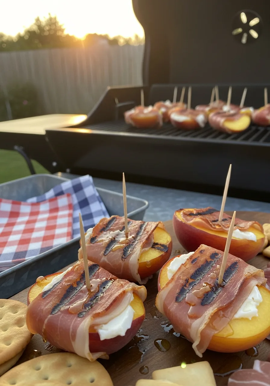 23. Prosciutto Wrapped Peaches
