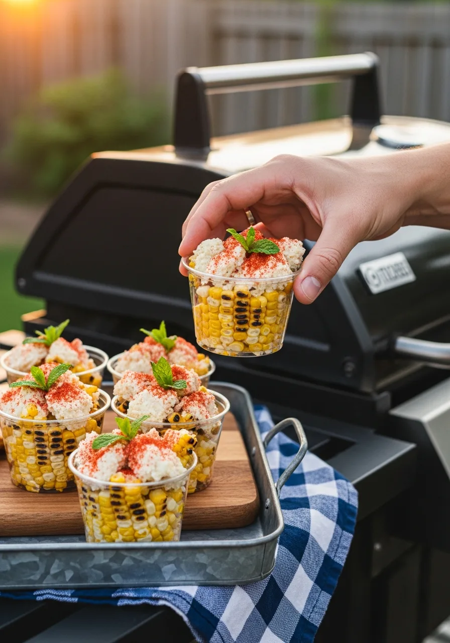 25. Grilled Corn Elote Cups