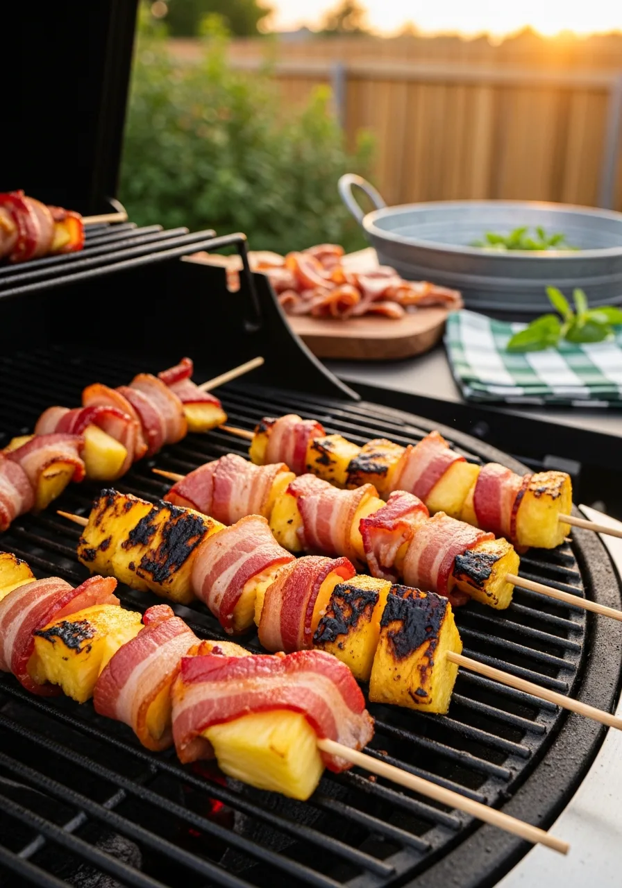 26. Bacon Wrapped Pineapple Bites