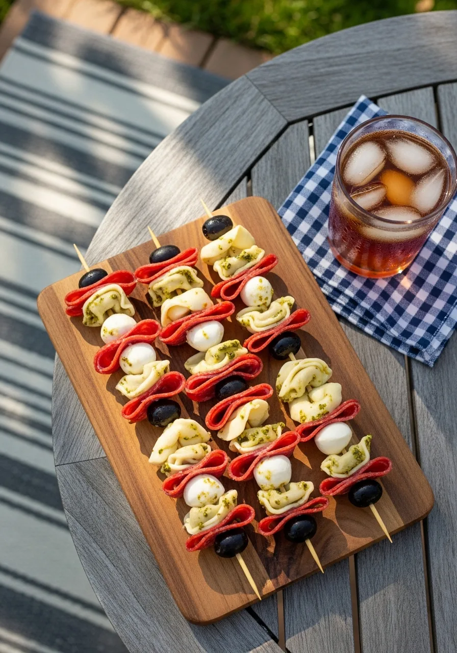 6. Patriotic Antipasto Skewers