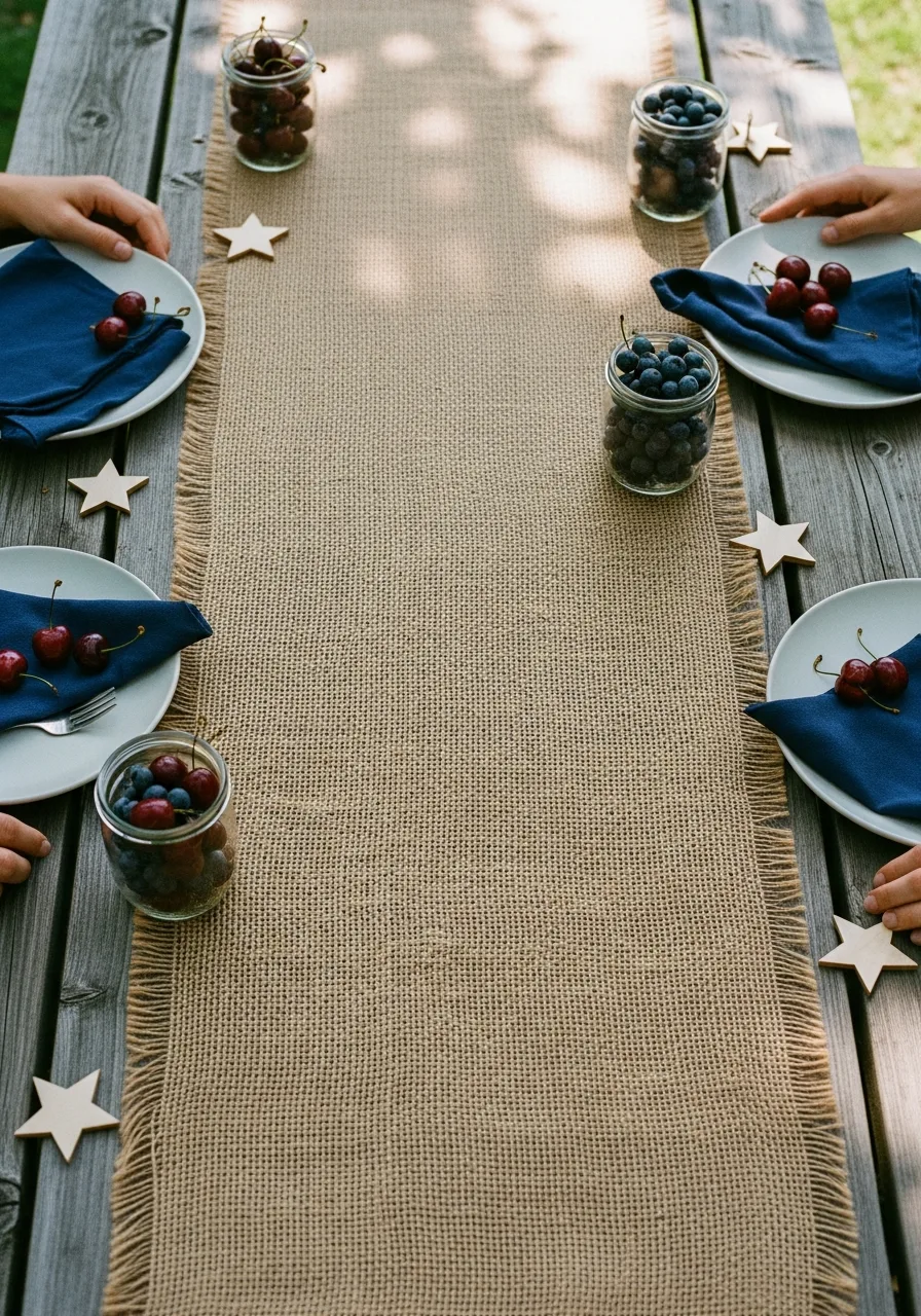 16. Burlap Table Runners