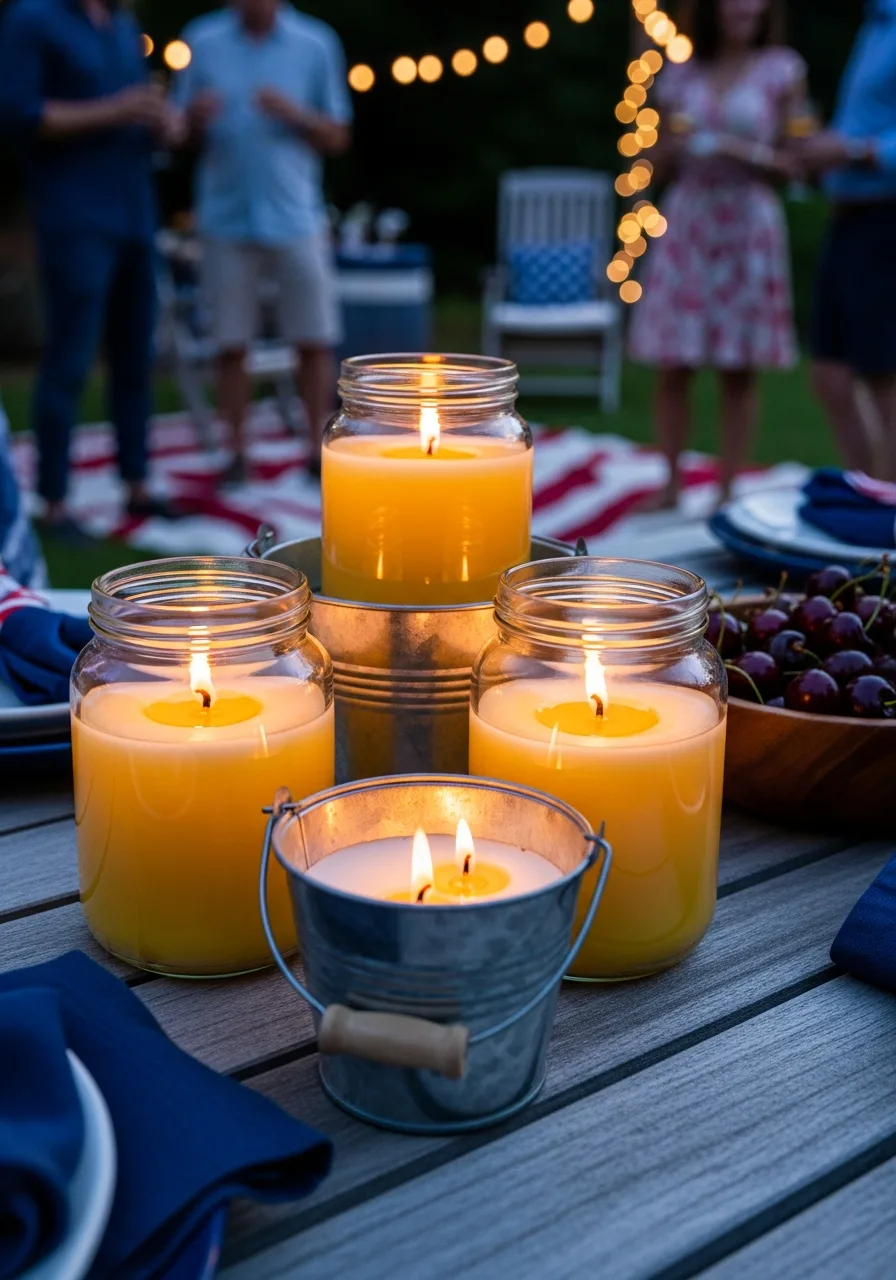 28. Citronella Candle Setup