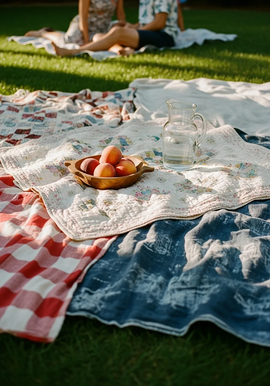 7. Vintage Picnic Blankets