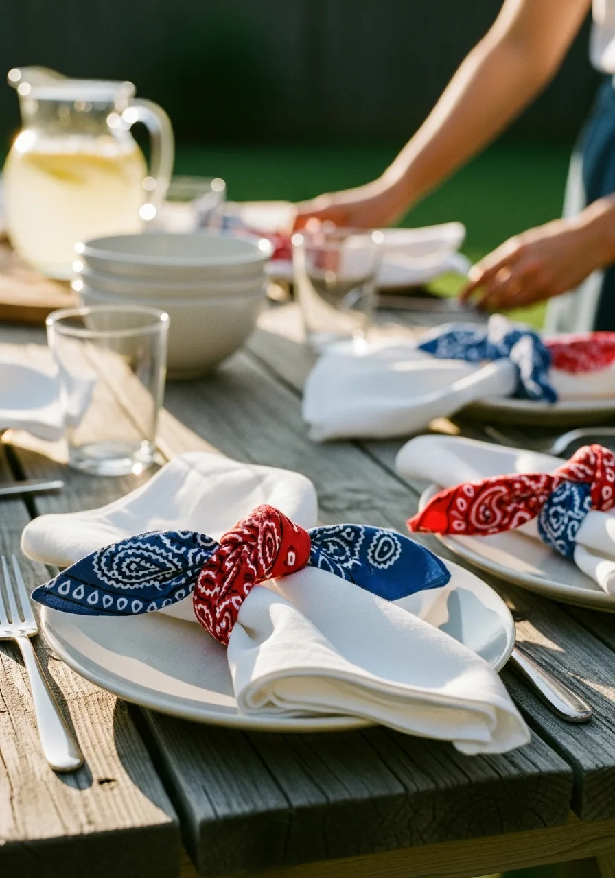 9. Bandana Napkin Rings