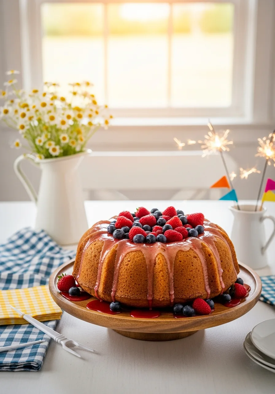 19. Honey Glazed Berry Bundt