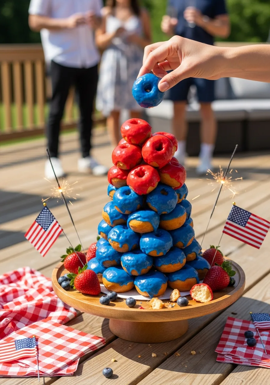 24. Pull-Apart Star Donut Tower