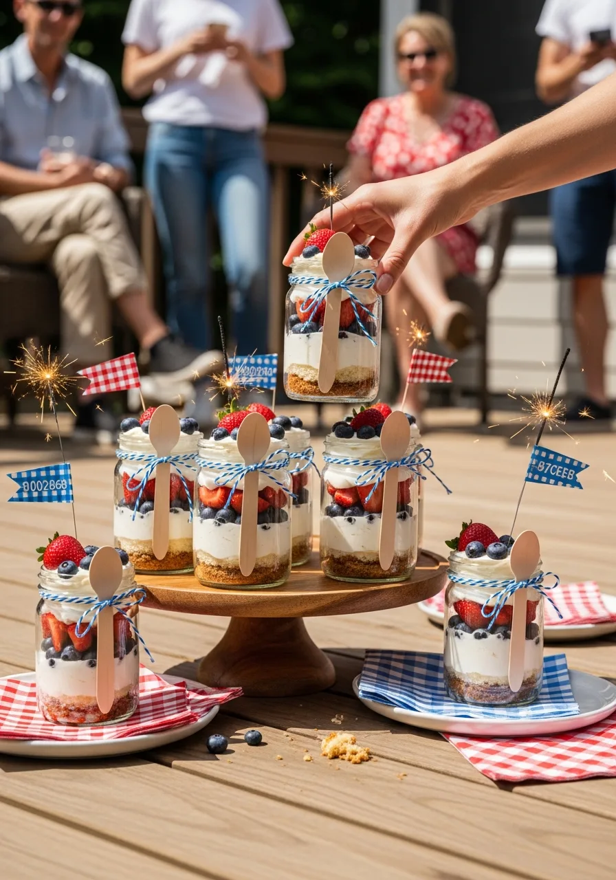 25. Individual Berry Mason Jar Cakes