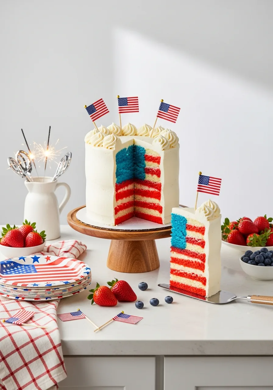 27. Internal Flag Surprise Cake