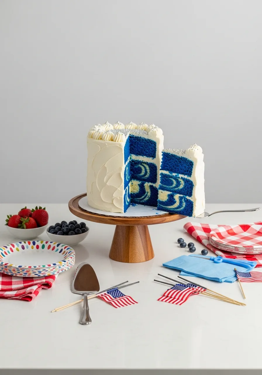 30. Blue Velvet Marble Showstopper