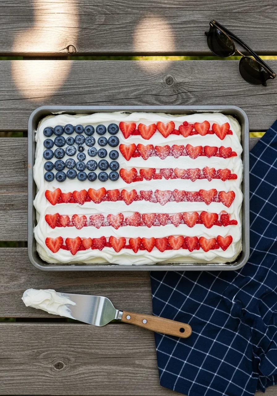 9. Strawberry Cream Sheet Cake