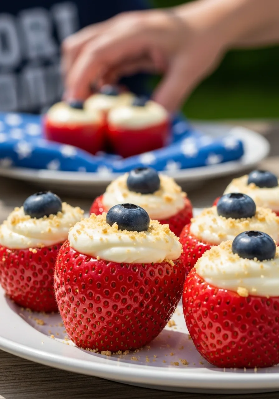 18. Cheesecake Stuffed Strawberries