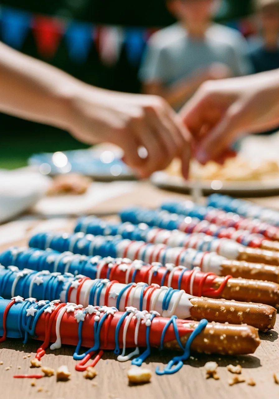 2. Firework Pretzel Rods