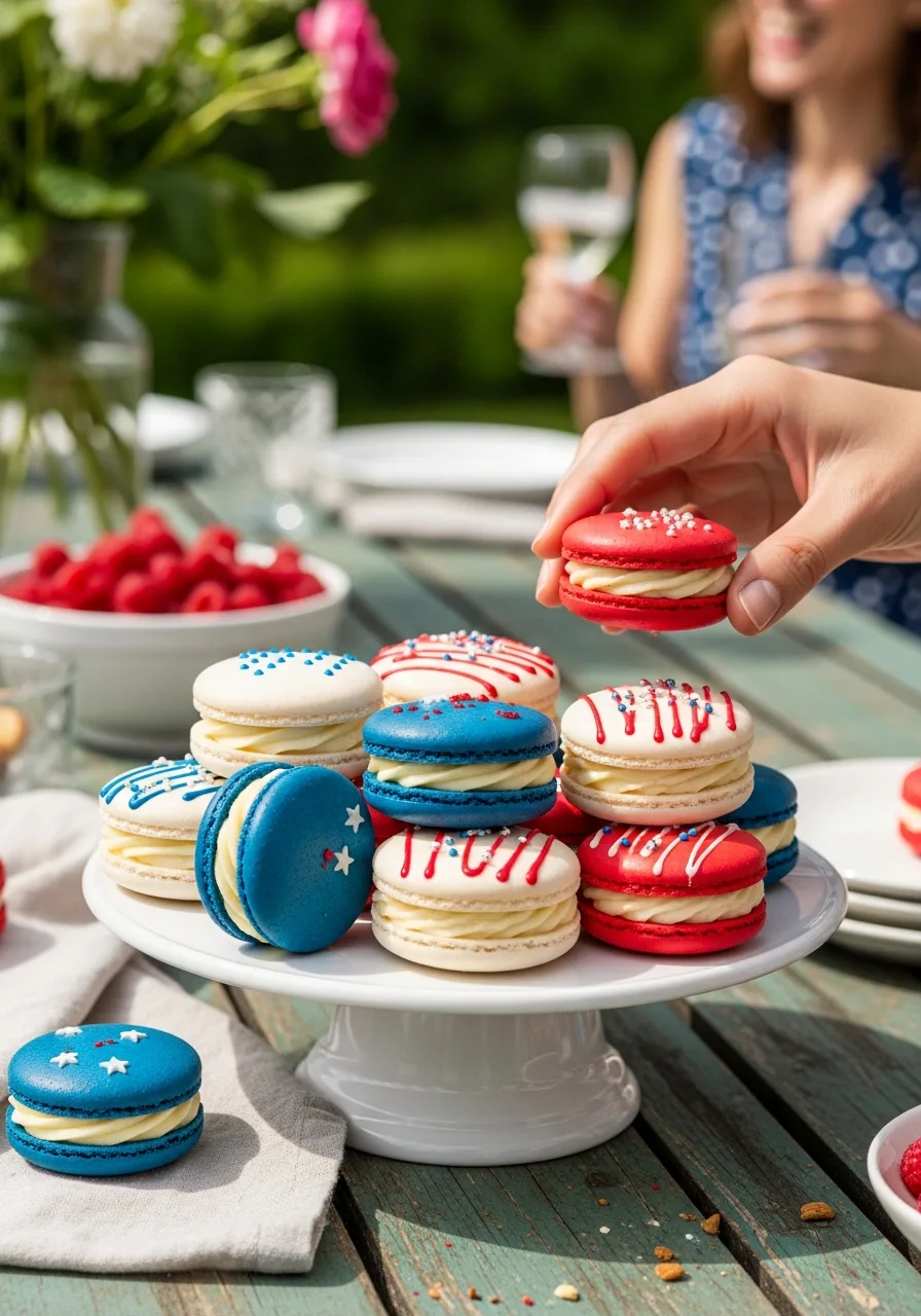 20. Patriotic Macarons