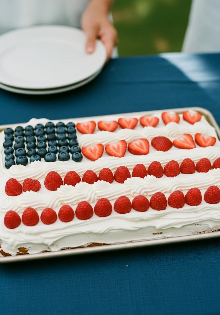 3. Flag Sheet Cake