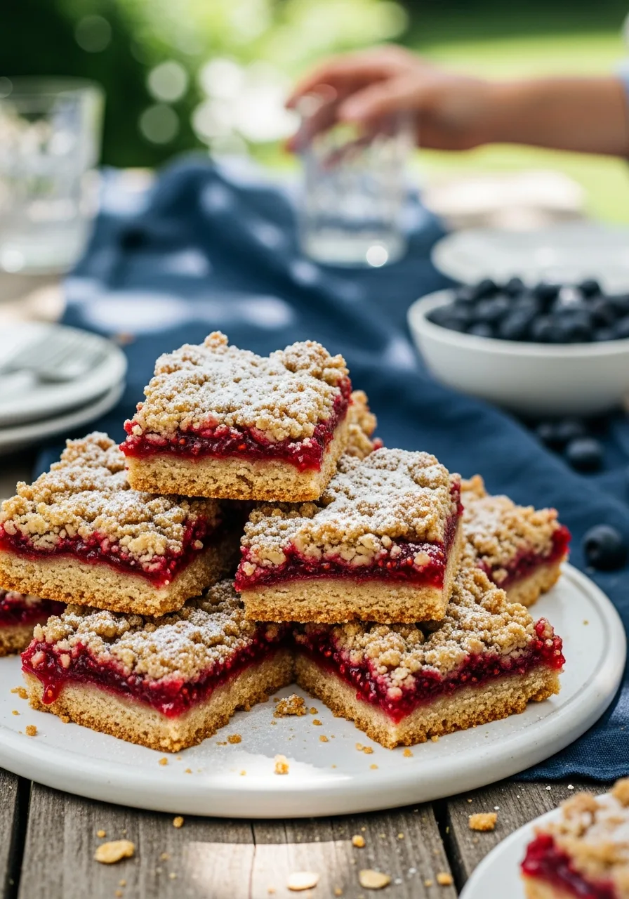 33. Raspberry Crumb Bars
