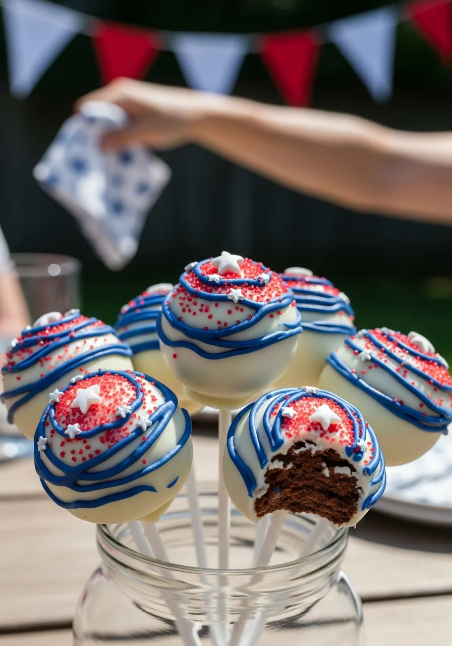 42. Patriotic Cake Pops