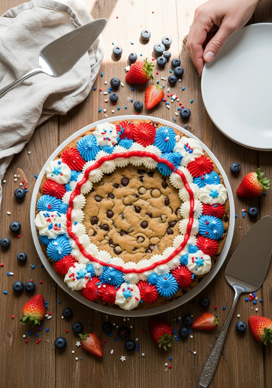 44. Patriotic Cookie Cake