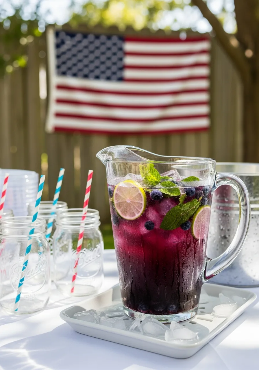 14. Sparkling Blueberry Mint Punch