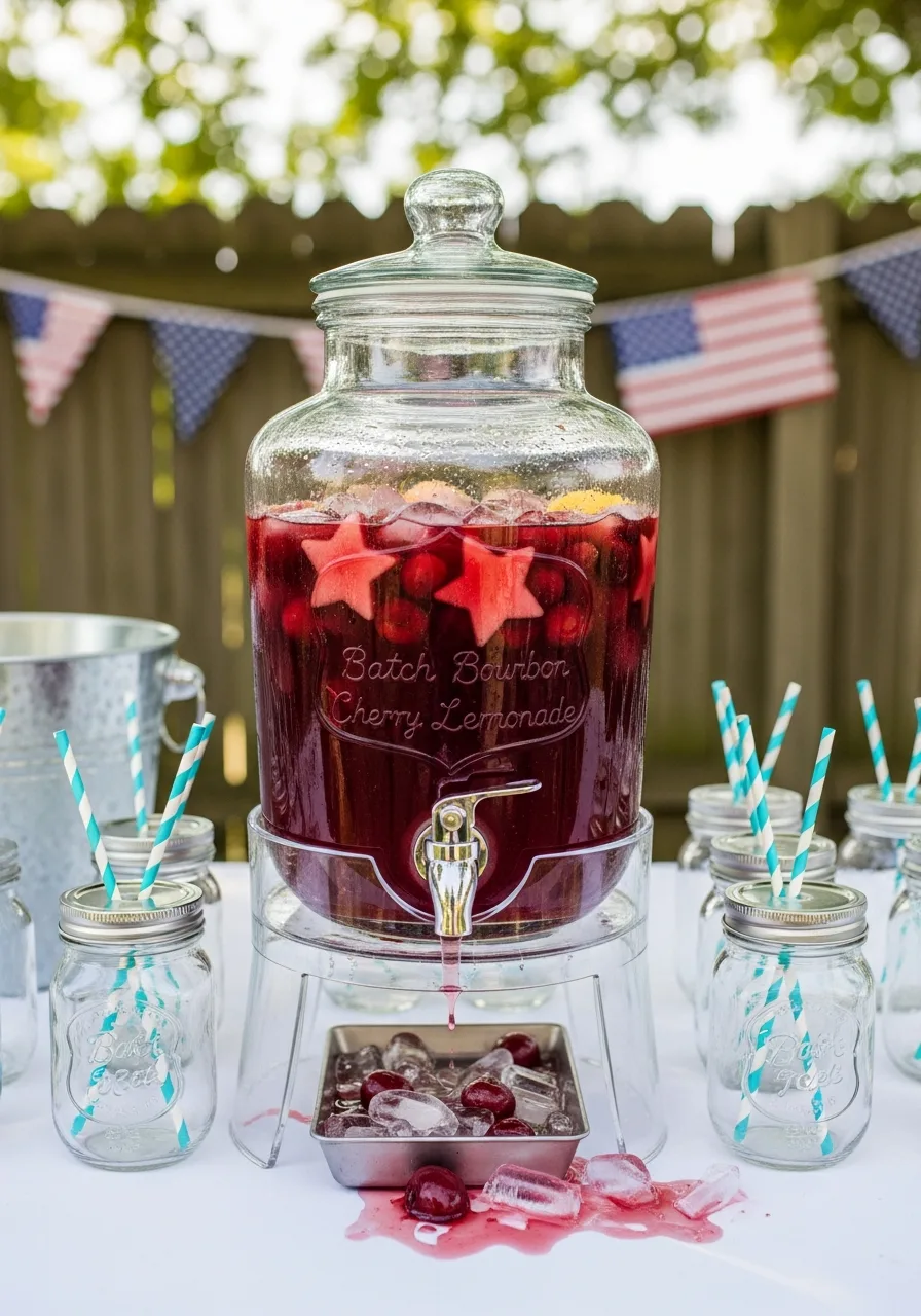 17. Batch Bourbon Cherry Lemonade